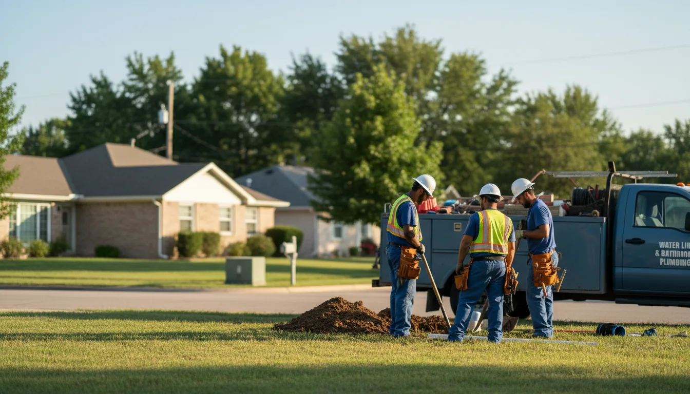 Residential water line and bathroom plumbing service in Parkhill, PA